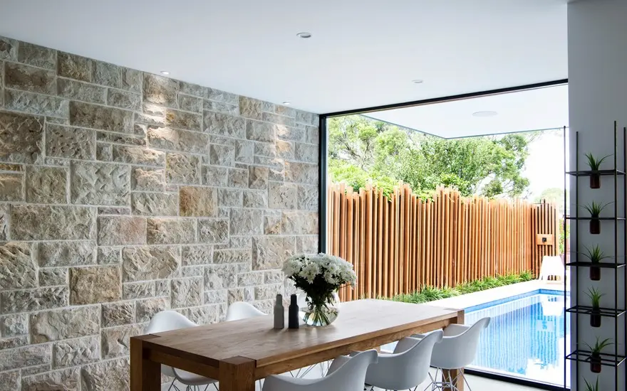 Dining Room With Pool View