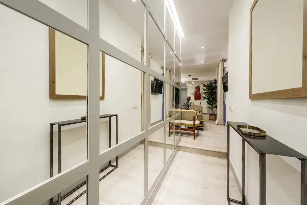 Narrow Hallway with Mirrors House, Design For Narrow Blocks